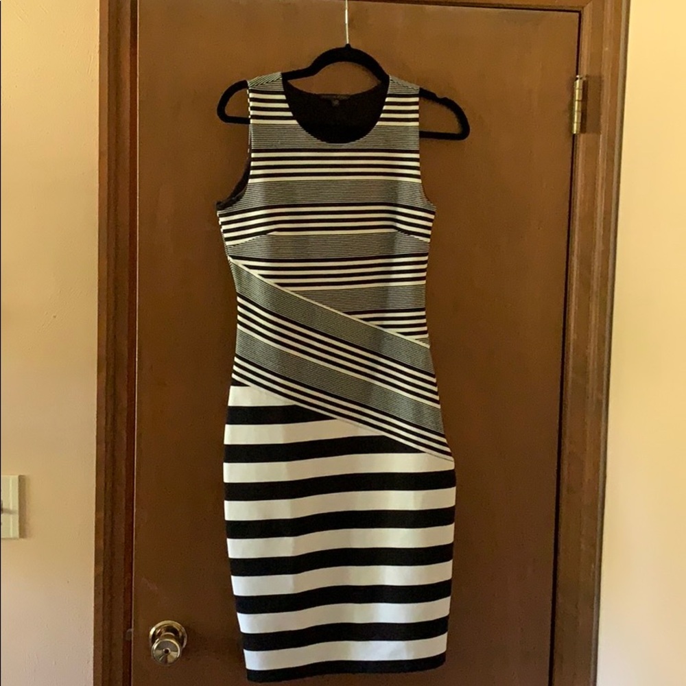 Black and White Bodycon Dress